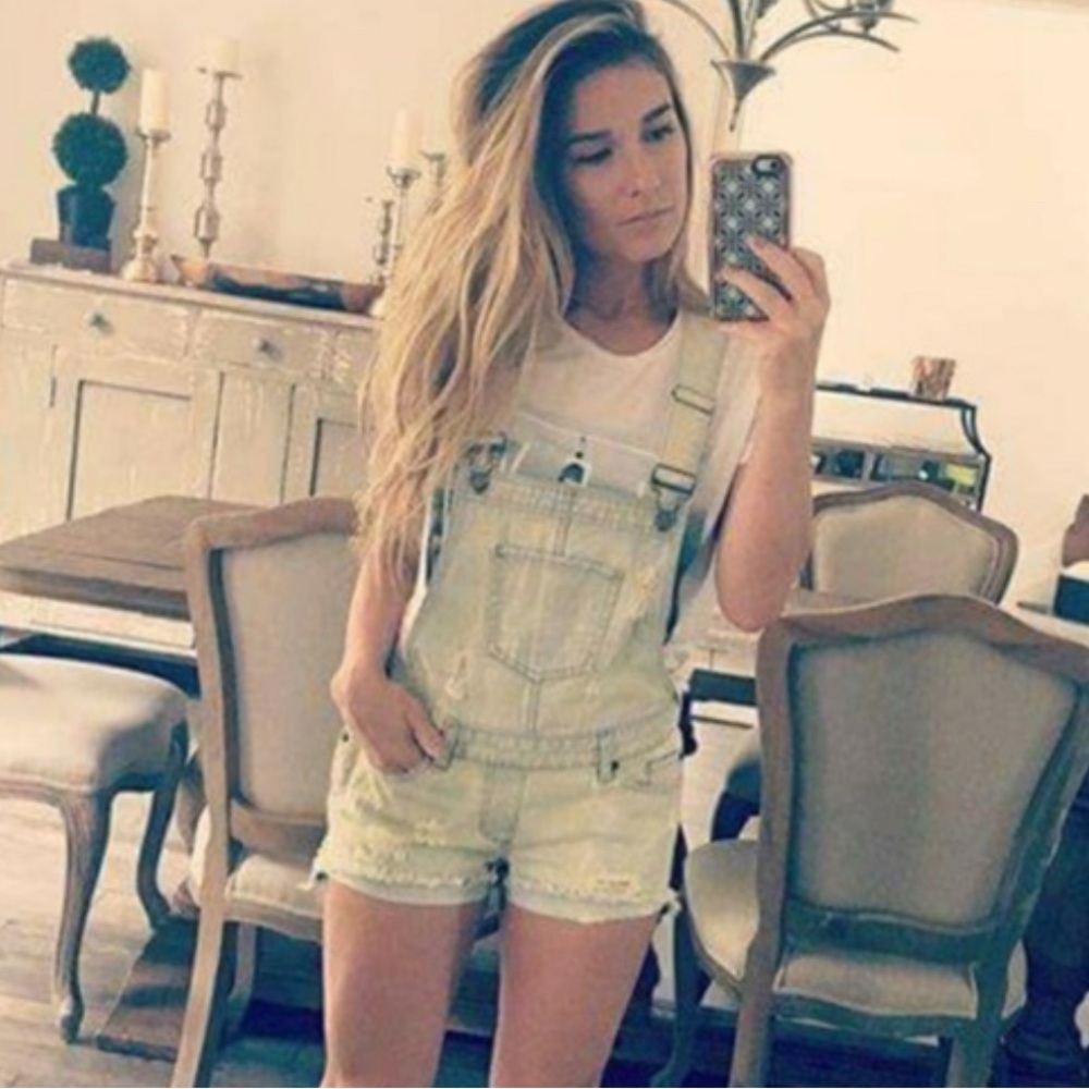 Kittenish- Stylish Light Denim Overalls